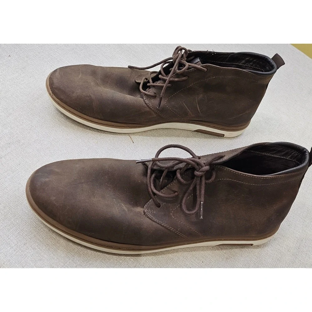 Section X Chukka Boots Mens 13 Brown Leather Lace Up Casual Brazil 733SX0019